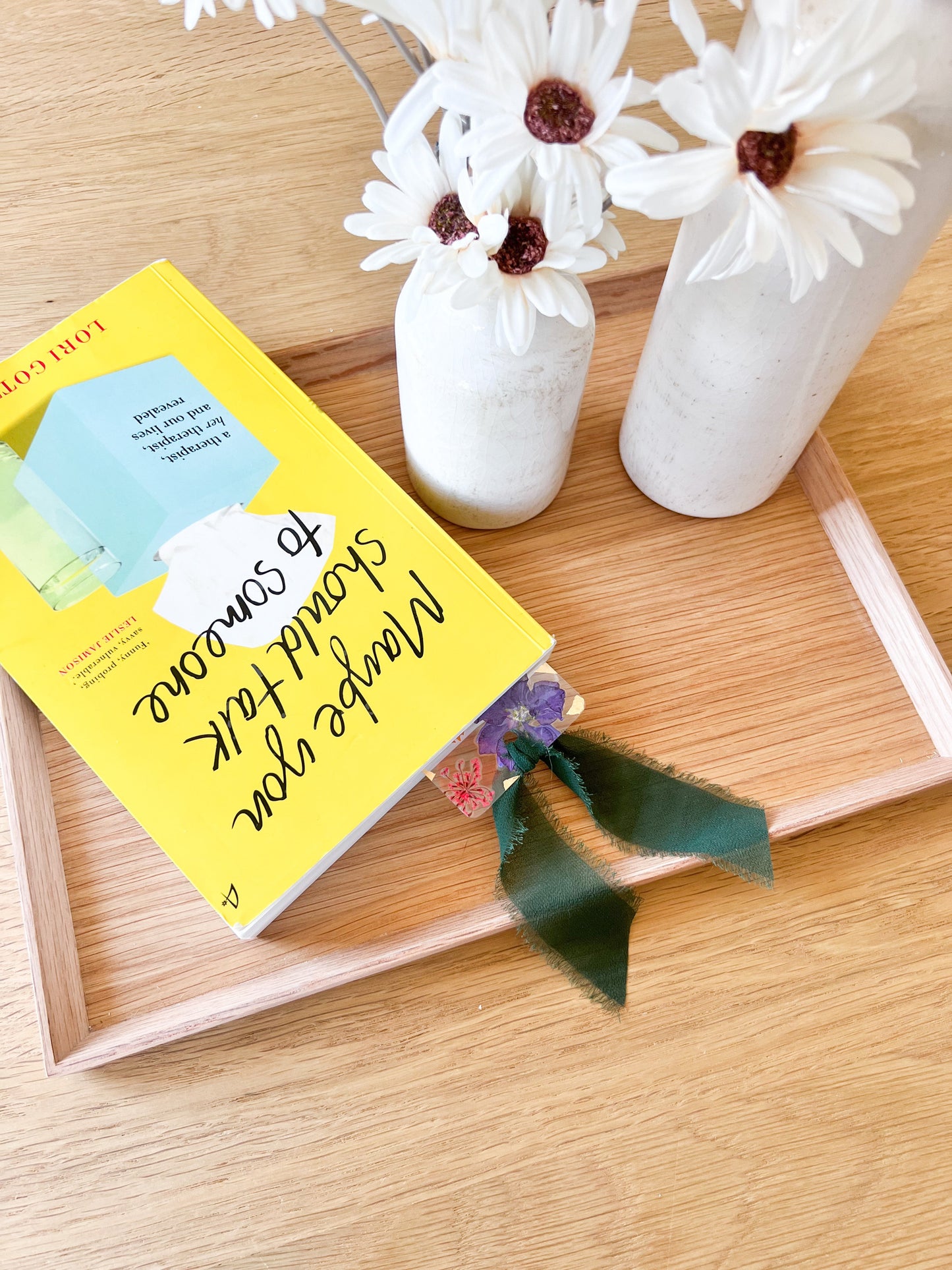 Mom I am Who I am Because of You | Pressed Flower Bookmark