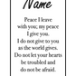 John 14:27 | I Do Not Give as the World Gives | Pressed Flower Bookmark