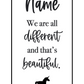 We Are All Different That's Beautiful | Children's Bookmark