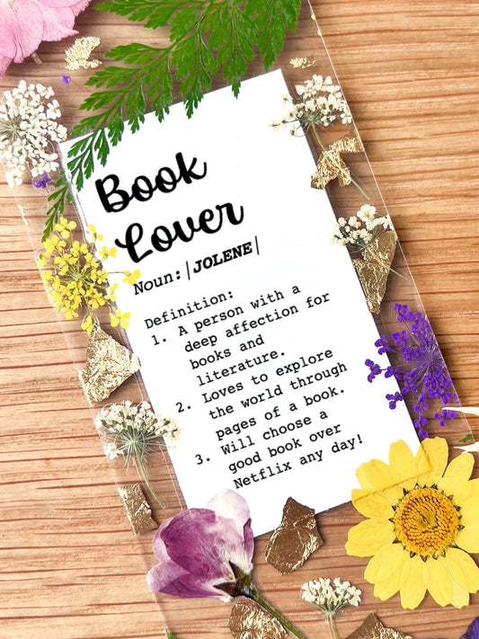 Book Lover Definition | Friendship Bookmark