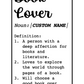 Book Lover Definition | Friendship Bookmark