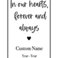 In Our Hearts Forever | Memorial Bookmark