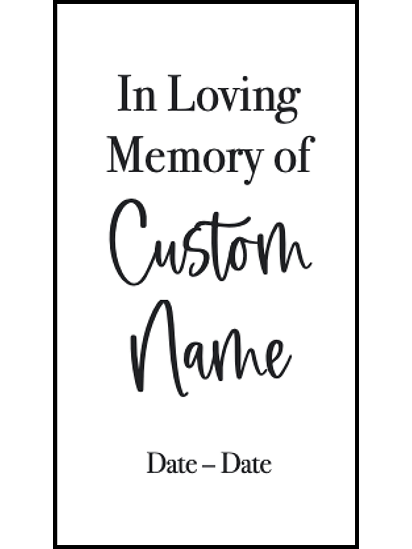 In Loving Memory | Memorial Bookmark