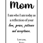 Mom I am Who I am Because of You | Pressed Flower Bookmark