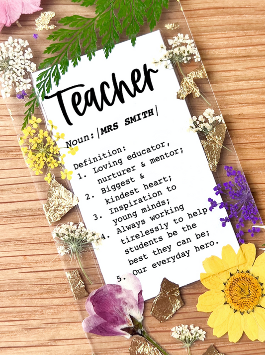 Teacher Definition | Thank You Teacher Bookmark