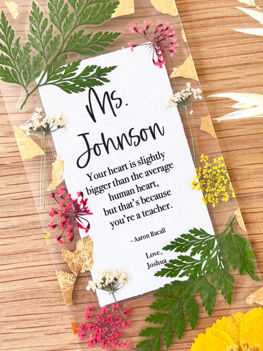 Your Heart is Bigger Than Average | Graduation Teacher Bookmark