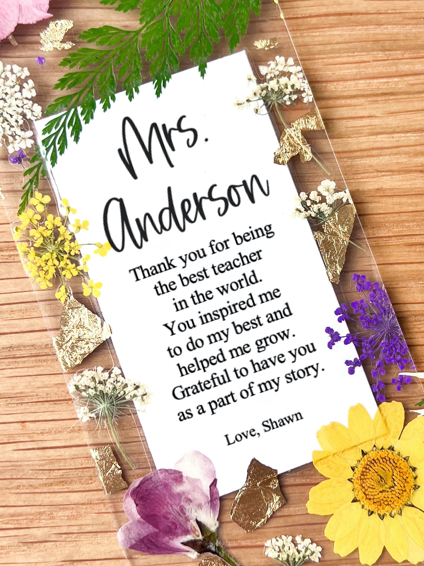 Thank You for Being the Best Teacher | Appreciation Bookmark