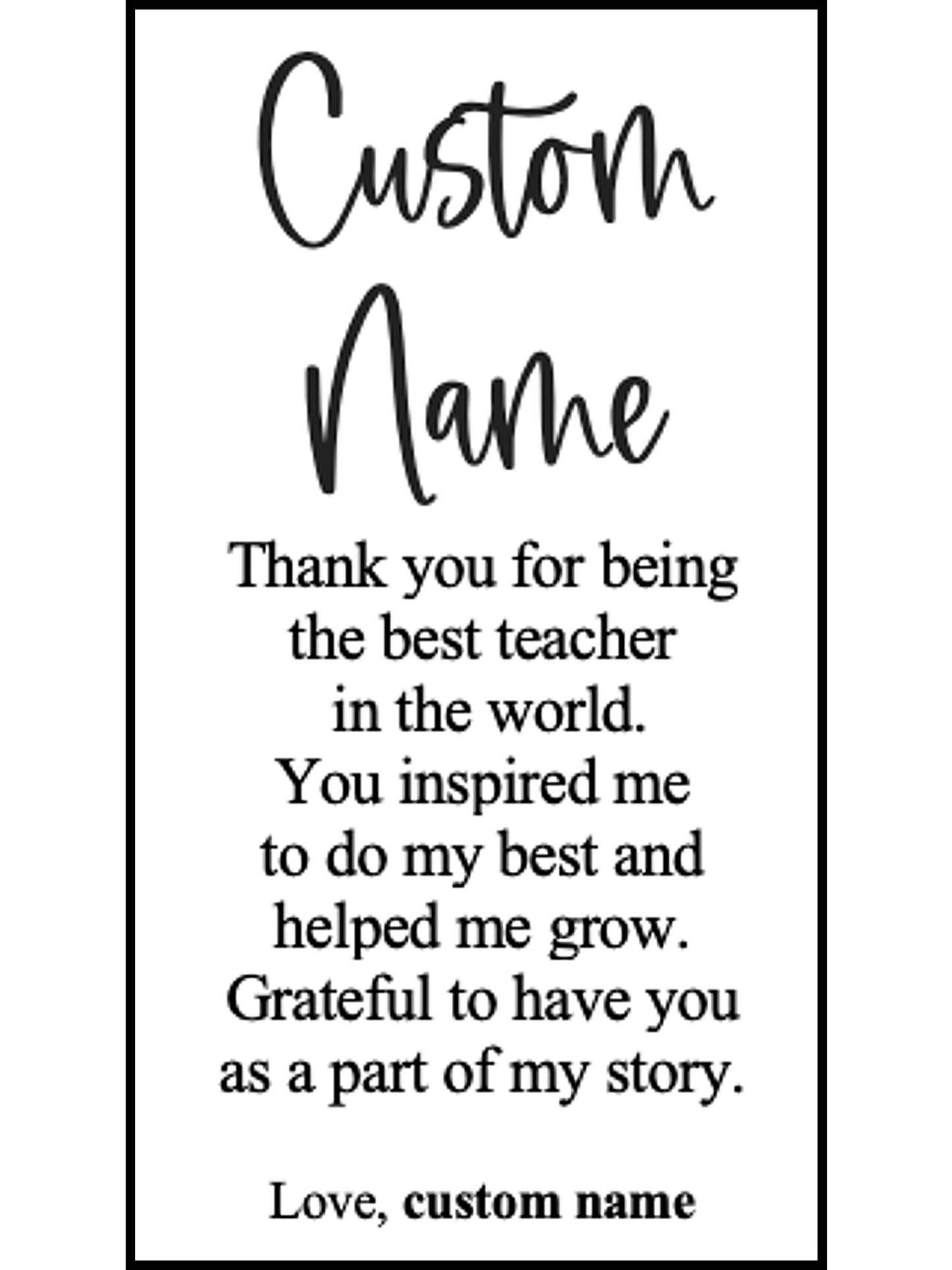 Thank You for Being the Best Teacher | Appreciation Bookmark