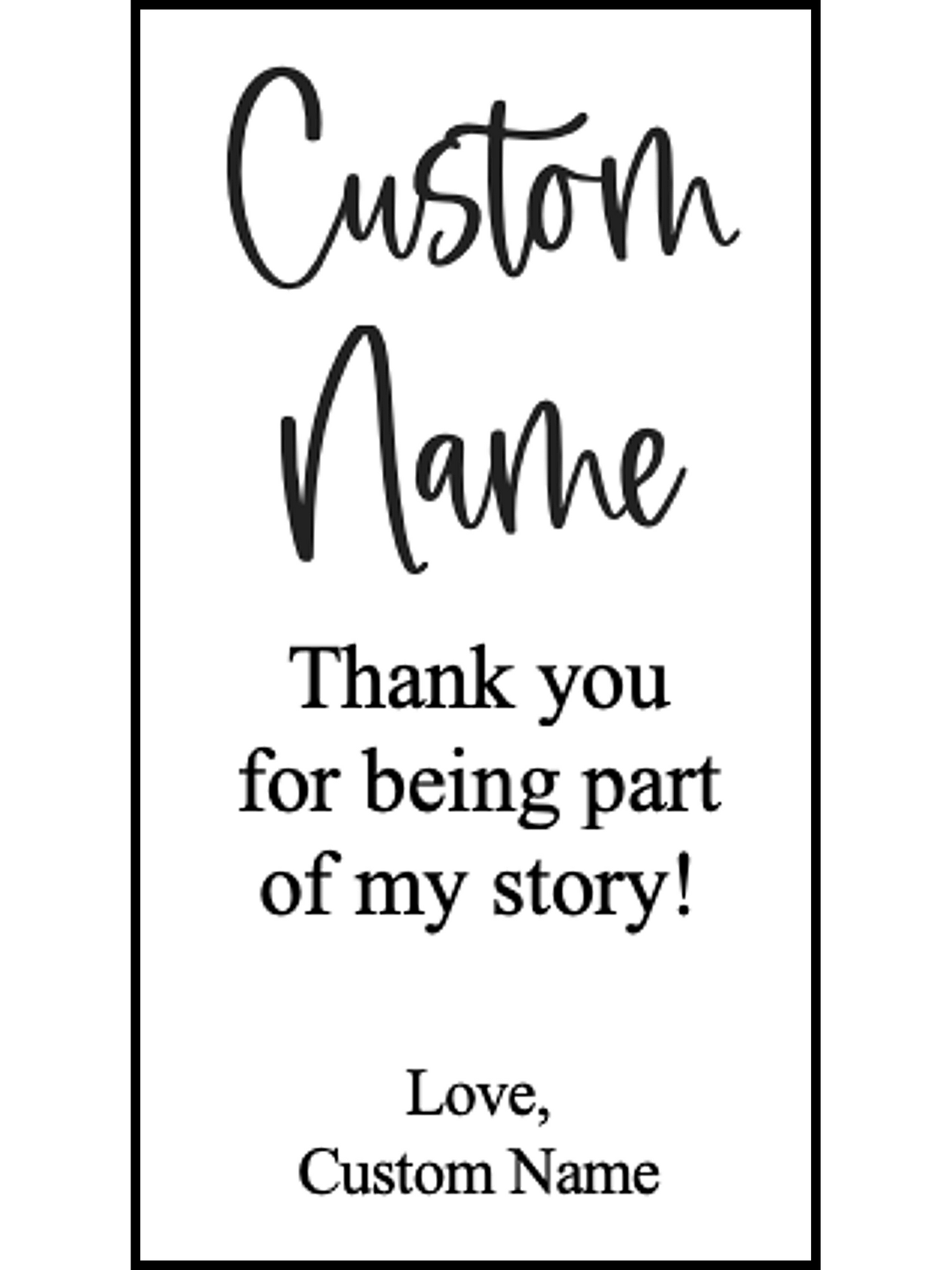 Thank You for Being Part of My Story | Teacher Bookmark