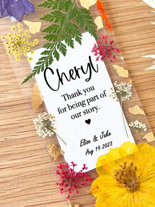 Thank You For Being Part of Our Story | Wedding | Bridal Shower Bookmark