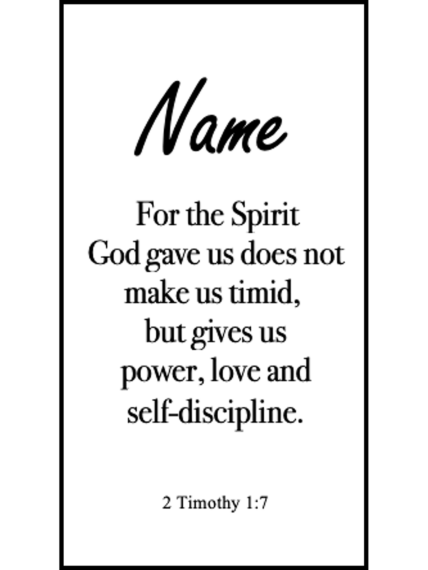 2 Timothy 1:7 | God's Spirit Gives Power Love Self-Discipline