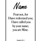 Isaiah 43:1 | Called you By Name | Pressed Flower Bookmark