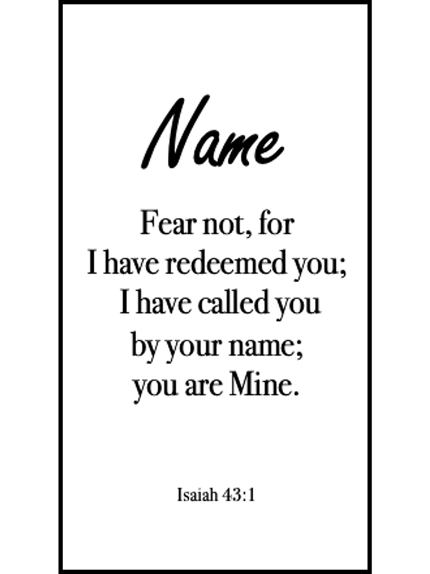 Isaiah 43:1 | Called you By Name | Pressed Flower Bookmark