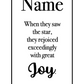 Matthew 2 | When They Saw the Star | Pressed Flower Bookmark