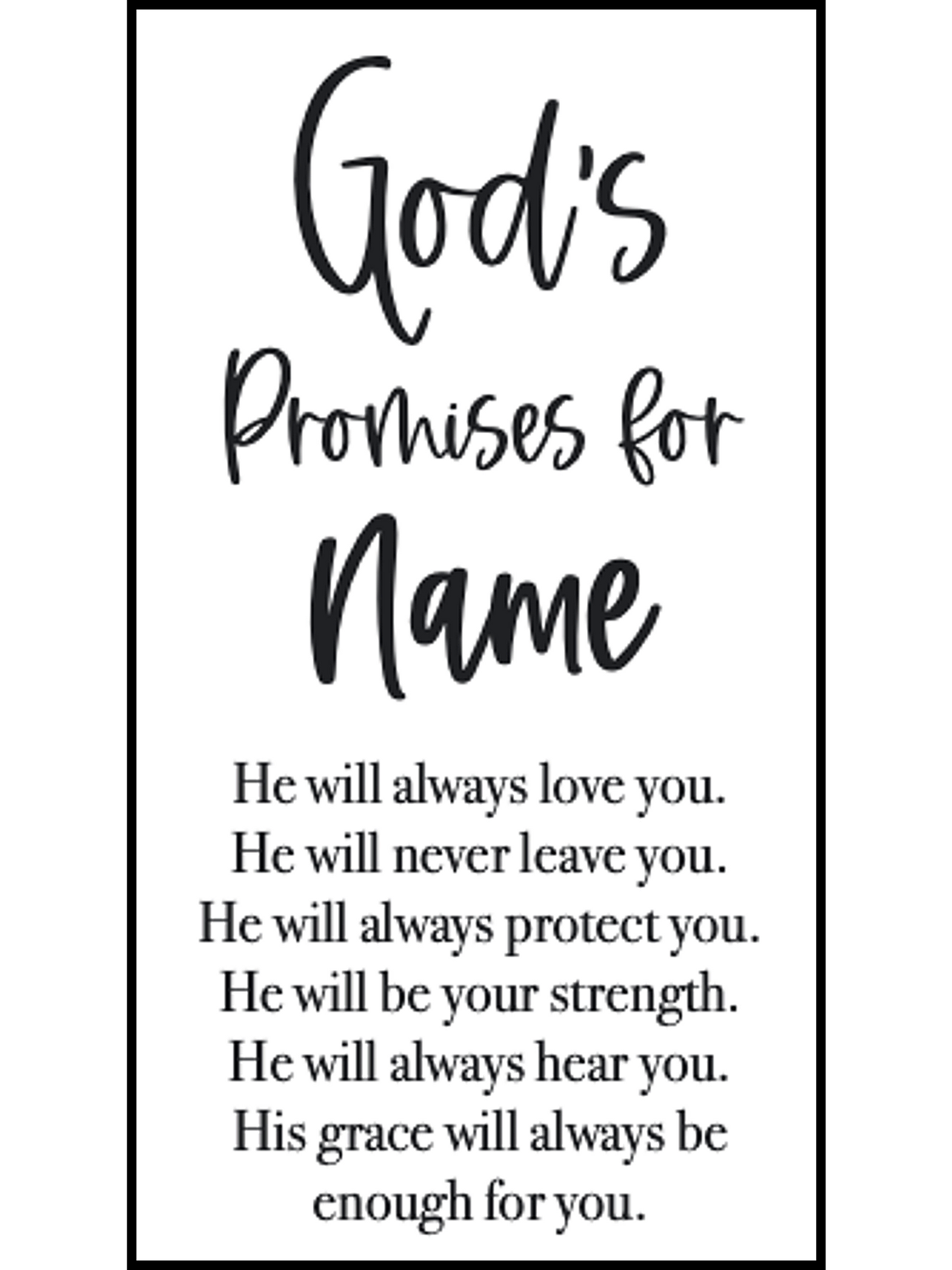 God's Promises For You | Pressed Flower Bookmark