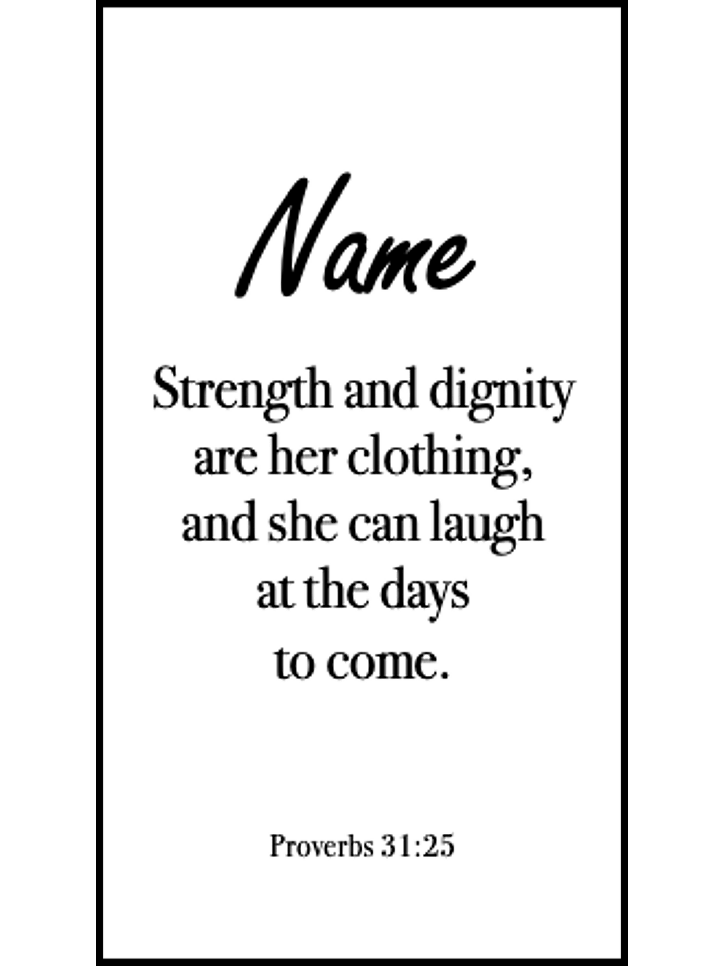 Proverbs 31:25 | Strength & Dignity Are Her Clothing | Bookmark