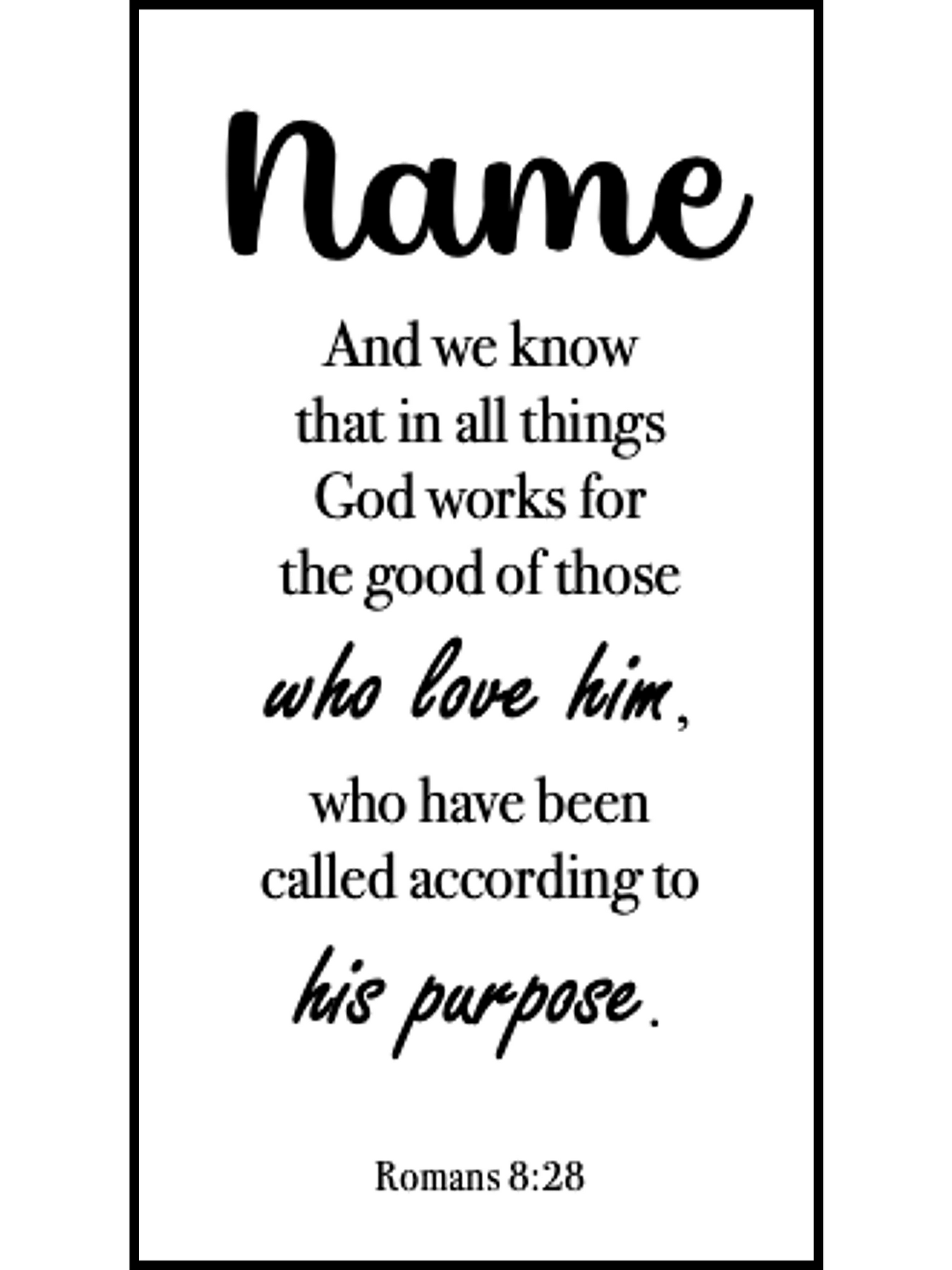 Romans 8:28 | God Works for the Good | Pressed Flower Bookmark