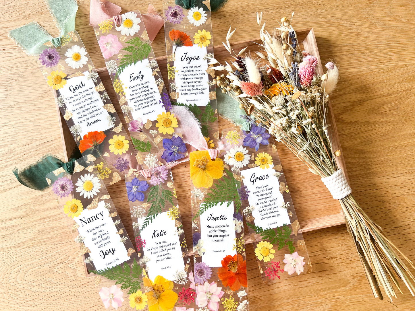 Pride & Prejudice | Jane Austen | Pressed Flower Bookmark