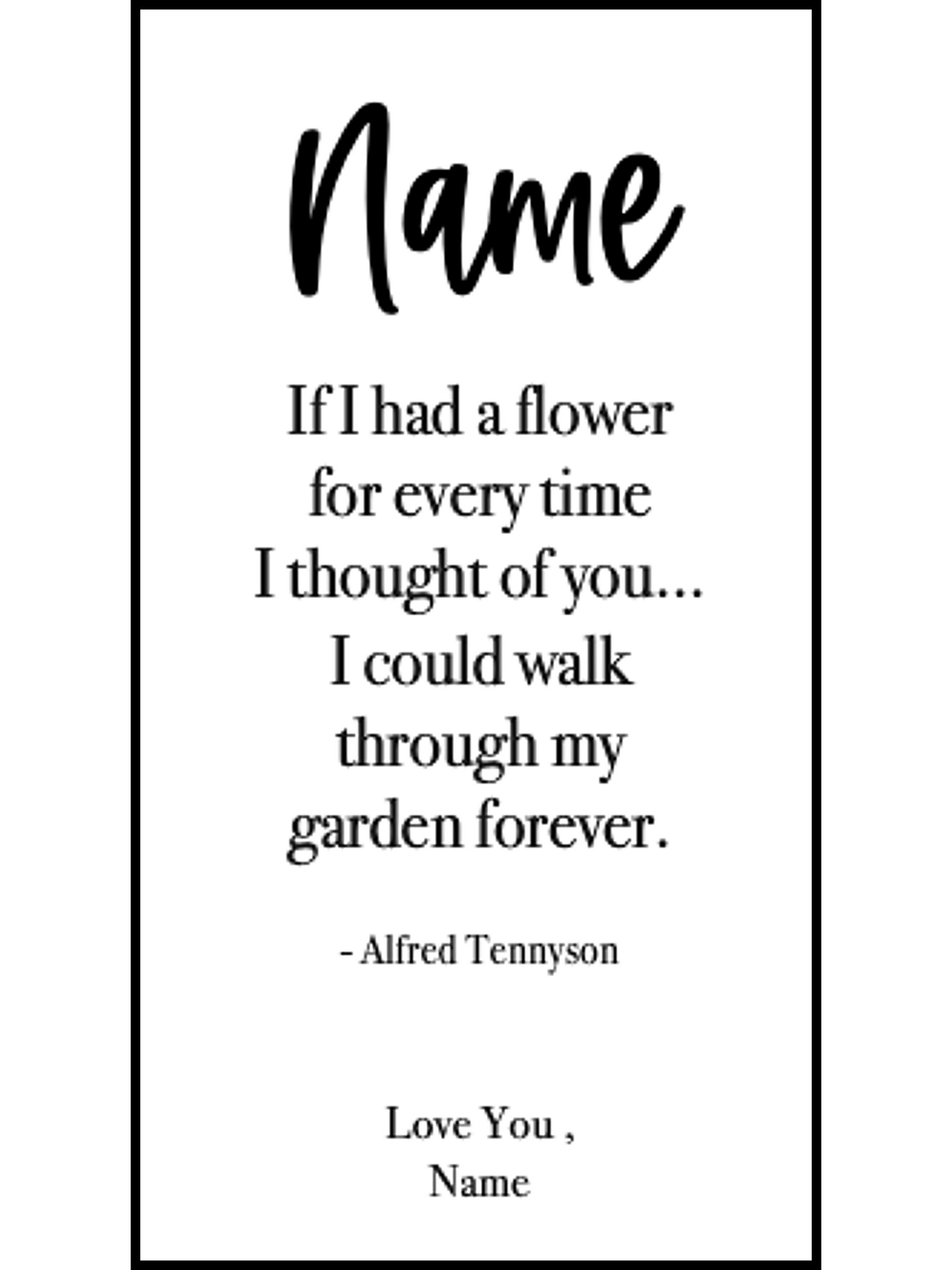 Always Thinking of You | Alfred Tennyson Meaningful Quote