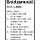 Bridesmaid Definition | Wedding Pressed Flower Bookmark