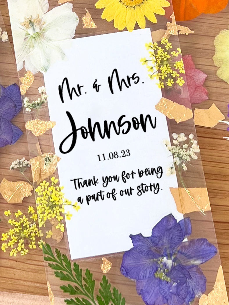 [custom Mr & Mrs] [custom date] Thank You for Being Part of Our Story.