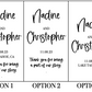 Thank you for Being Part of Our Story [First Names] | Wedding Bookmark